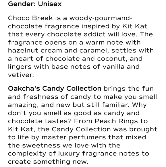 Oakcha Choco Break Kit Kat Inspired Perfume - Picture 7 of 9